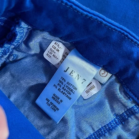 7 For All Mankind Jen7 Skinny Ankle Jeans In Rivera Blue 2 - Picture 6 of 7